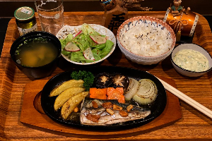 เซต เทปันยากิ ปลาซาบะ Saba Teppanyaki Set