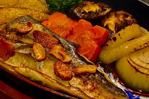 เทปันยากิ ปลาซาบะ Saba Teppanyaki