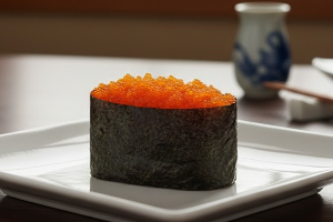 ซูชิ ไข่กุ้ง Tobiko (Flying Fish Roe) Sushi