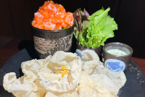 แซลมอน คานาเป้ ซีฟู้ด มาโย Salmon Canape Seafood Mayo