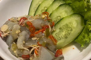 ยำทาโกะวาซาบิ Tako Wasabi Spicy Salad