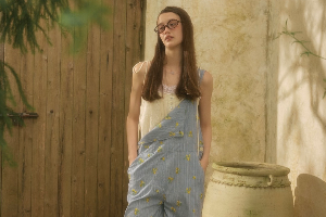 Jane Jumpsuit Blue daisies size S