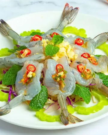 กุ้งแช่น้ำปลา