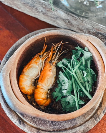 กุ้งอบวุ้นเส้นหม้อดิน