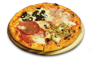 พิซซ่า 4 ฤดู (แฮม,เปปเปอร์,มะกอก,เห็ด)