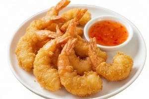 กุ้งชุปแป้งทอด
