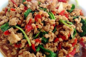 ผัดกระเพราหมูสับ