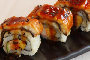 ซูชิโรลหน้าปลาไหล 4 คำ