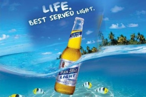 San Miguel light (ราคา 90 บาท)