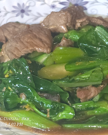 สันในวัวผัดคะน้าฮ่องกง