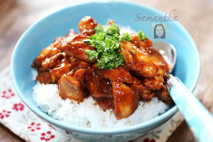 ข้าวไก่อบซอส BBQ
