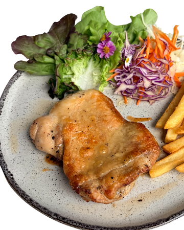 สเต็กไก่พริกไทยดำ