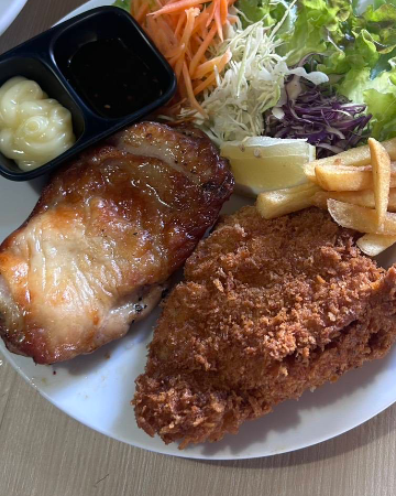 สเต็ก2ชิ้น