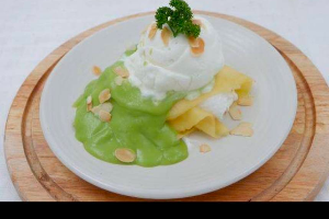 เครปเย็นสังขยามะพร้าวอ่อน