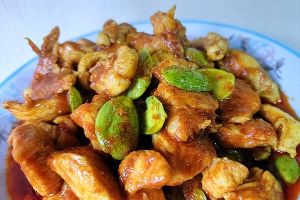 ผัดสะตอไก่พริกแกงใต้