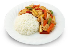 ผัดเปรี้ยวหวานราดข้าว (Pad Preaw Wan Rat Khao)