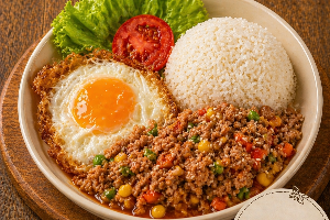 ข้าวหมูผัดซอส