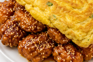 ไก่ทอดเกาหลี + ไข่เจียวบุฟเฟ่ต์