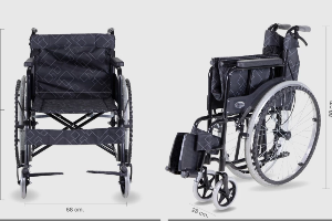 รถเข็นนั่ง เหล็ก 14kg  สีดำ comfort forever 