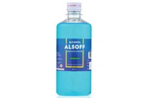 แอลกอฮอล์ alsoff 450ml สีฟ้า