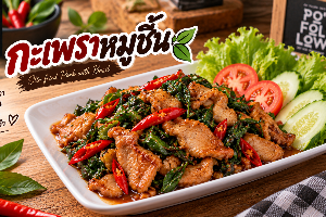 กะเพราหมู - กับข้าว